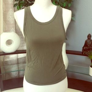 Army green tank top